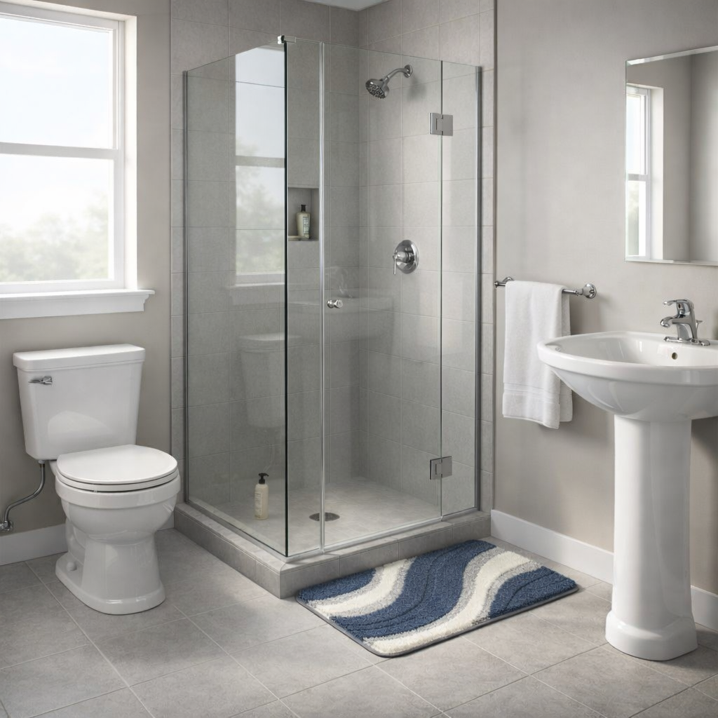 tapis rond de salle de bain Image