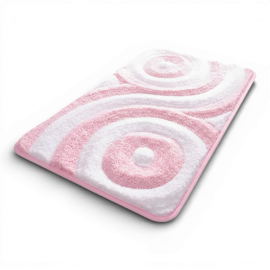 tapis salle de bain rose