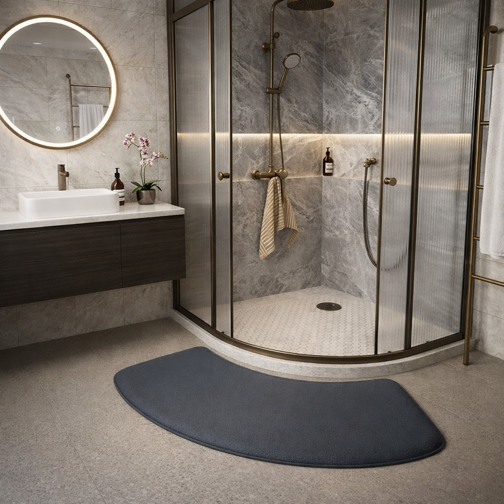 tapis rond de salle de bain Image